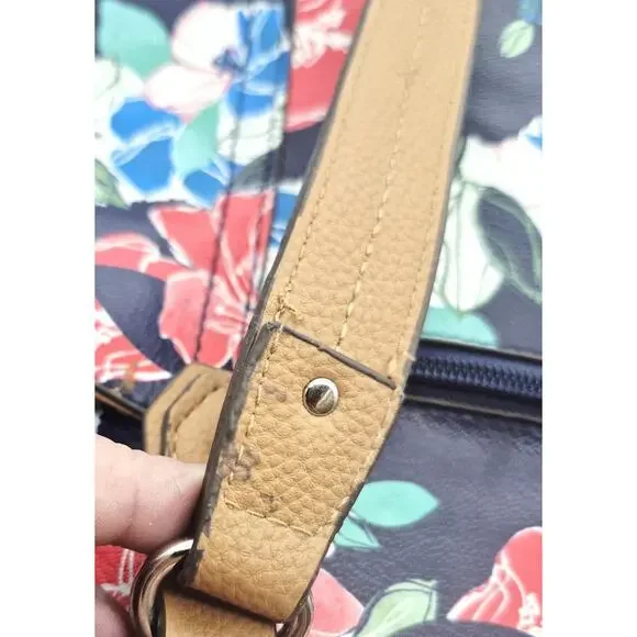 LIZ CLAIBORNE Floral Purse Women's Liz Sport Medium Tote 16 " Long x 10" Tall - Picture 11 of 12